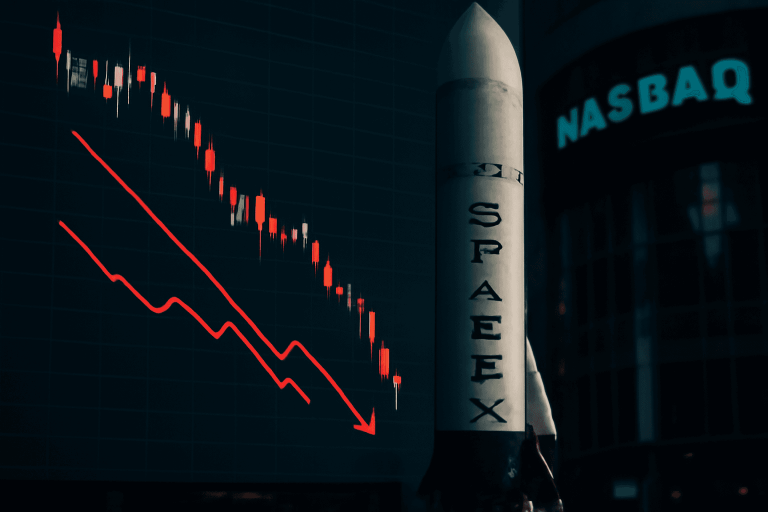 SpaceX Shares Slide Below Initial Price Despite Nasdaq-100 Listing