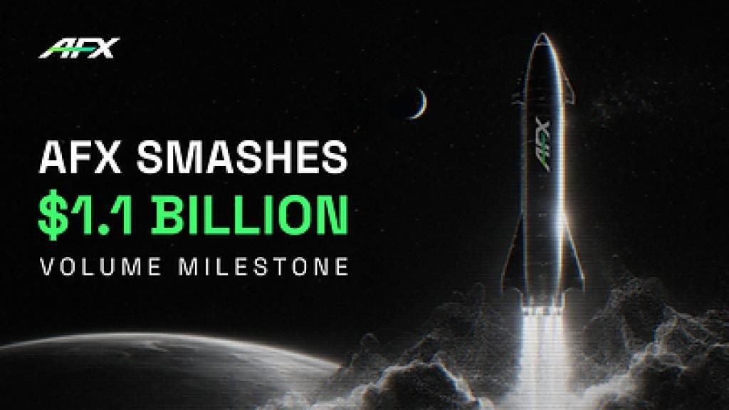 AFX Achieves Milestone with Over $1.1 Billion in Trading Activity, Showcasing Efficient Capital Use in Decentralized Derivatives