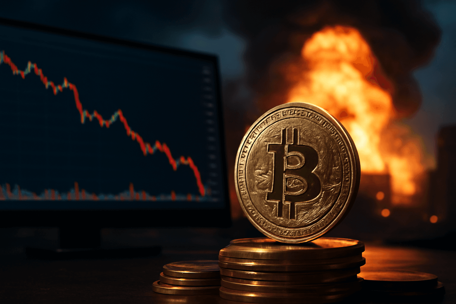 Market Turmoil: $310M Lost as Bitcoin Drops Amid Middle East Unrest