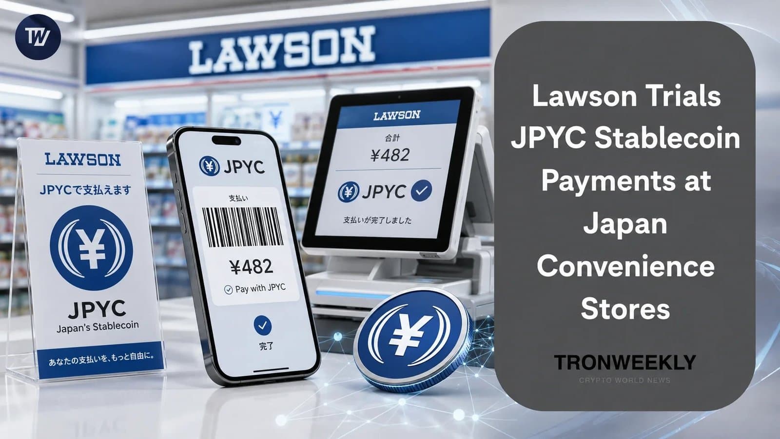 Lawson to Pilot JPYC Stablecoin Transactions in Tokyo Store