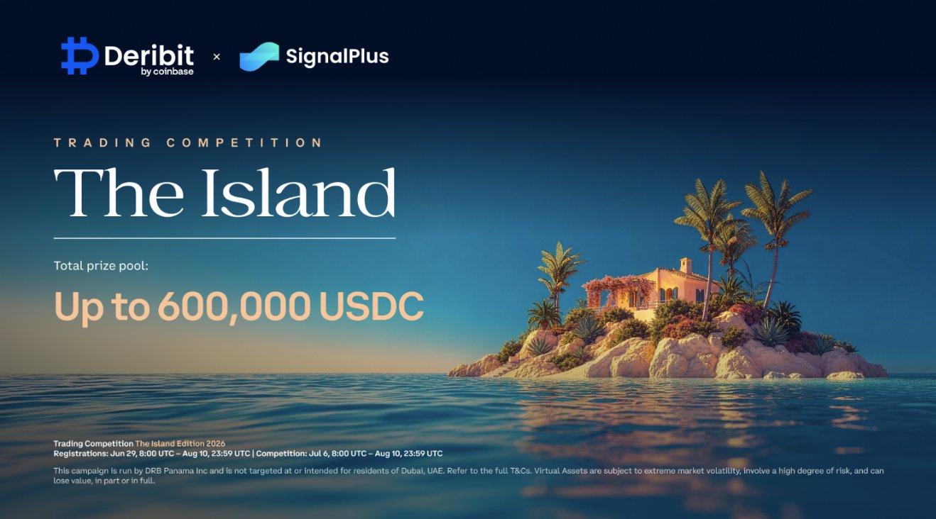 Deribit and SignalPlus Unveil The Island Trading Contest Featuring Up to $600,000 in Prizes